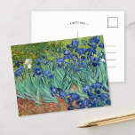 Cartão Postal Subidas | Vincent van Gogh<br><div class="desc">Irrises (1889) do artista poste-impressionista holandês Vincent Van Gogh. A pintura paisagística original é um óleo na canvas mostrando um jardim de flores floridas da íris. Use as ferramentas de design para adicionar texto personalizado ou personalizar a imagem.</div>