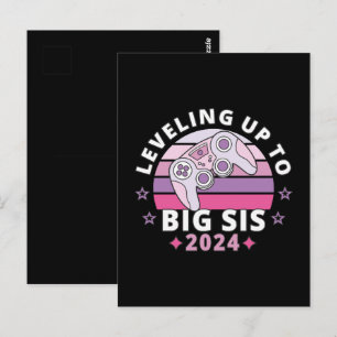 Cartão Postal Subindo de Nível Para Irmã Mais Velha 2024 Meninas