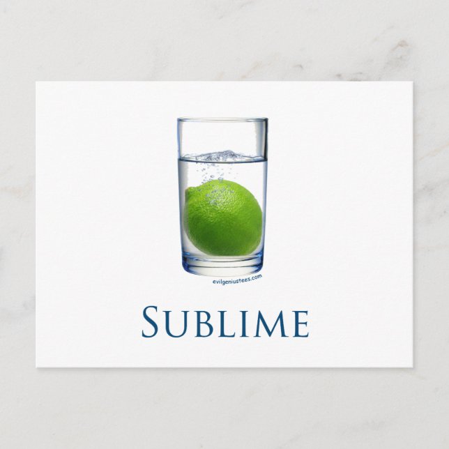 Cartão Postal Sublime engraçado (Frente)