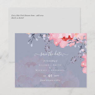 Cartão Postal Sublime, Suíte de Casamento de Flor Azul-Rosa