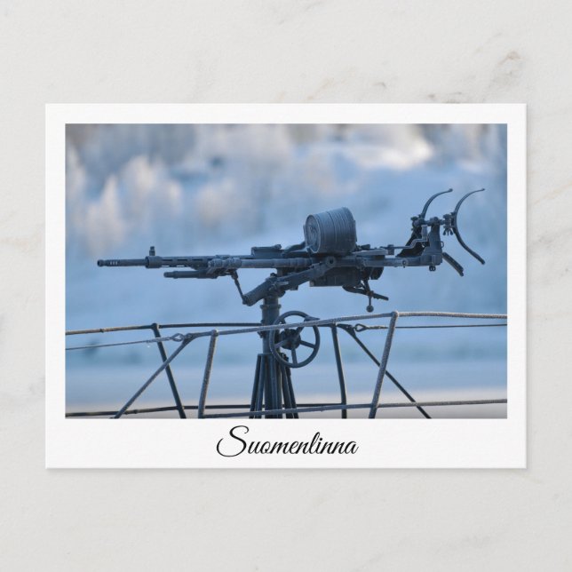 Cartão Postal Submarino Vesikko no cartão-postal de Suomenlinna (Frente)