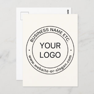 Cartão Postal Substituição fácil de logotipos e texto editável  