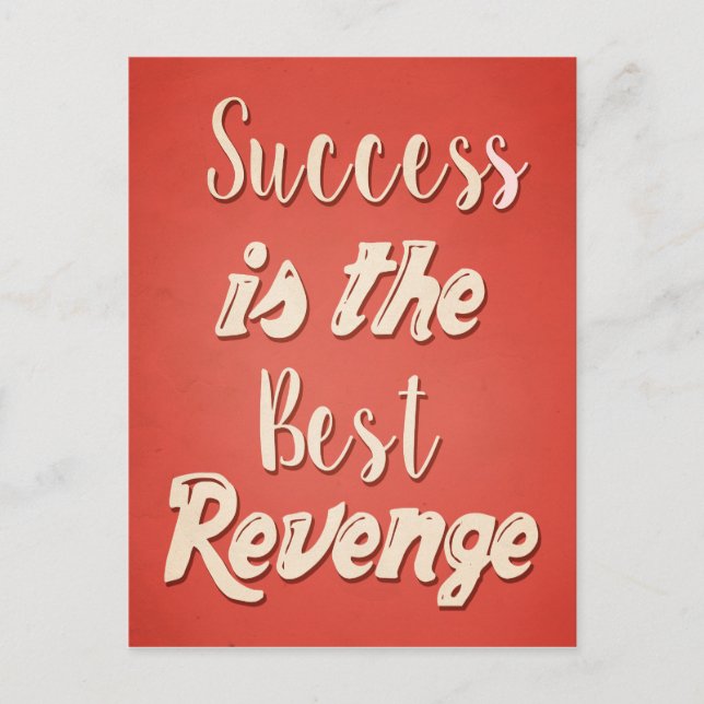 Cartão Postal Sucesso É A Melhor Vaga - Citação Motivacional (Frente)