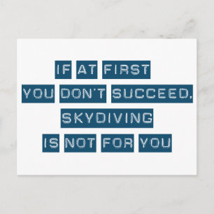 Cartão Postal Sucesso em Skydiving