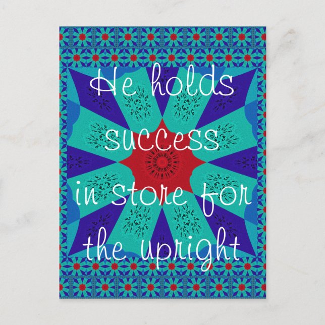 Cartão Postal Sucesso guardado para a direita (Frente)