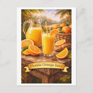 Cartão Postal Suco de Laranja da Flórida (Série de Comida Americ