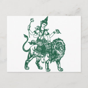 CARTÃO POSTAL SUDESTE ASIÁTICO SENTADO EM BUDHA EM LION
