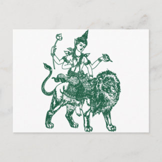 CARTÃO POSTAL SUDESTE ASIÁTICO SENTADO EM BUDHA EM LION