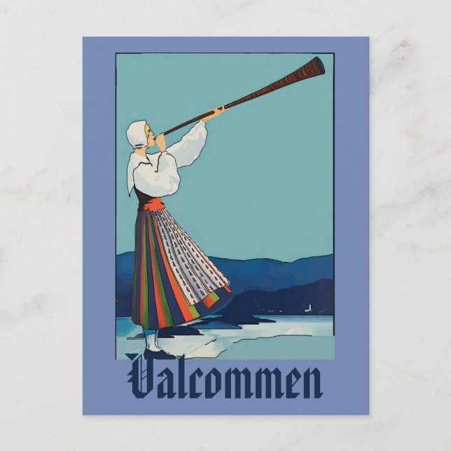 Cartão Postal Suecia, Adicionar Texto, (Frente)