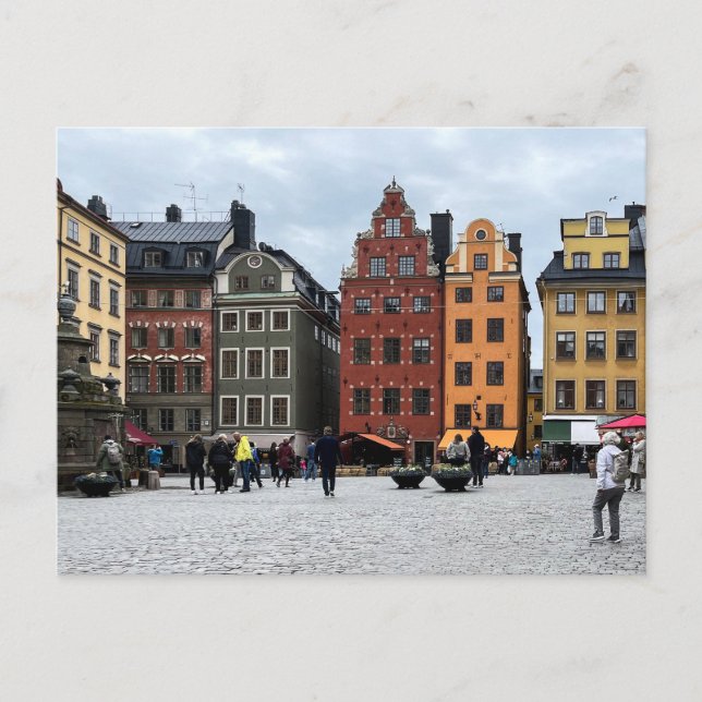 Cartão Postal Suecia Estocolmo Cidade Velha Gamla stan Foto (Frente)