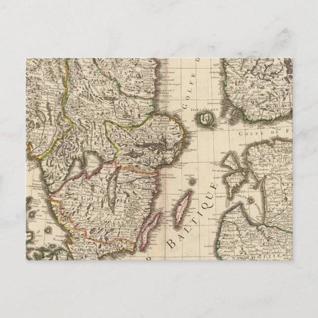 Cartão Postal Suecia, Noruega, Europa (Frente)