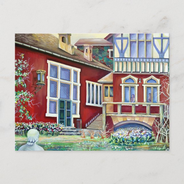 Cartão Postal Suecia, paisagem tradicional (Frente)