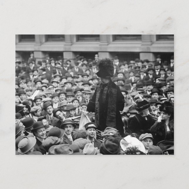 Cartão Postal Suffragette Atinge A Rua: início dos anos 1910 (Frente)