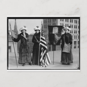 Cartão Postal Suffragettes Votos para Mulheres Peregrinação Fo