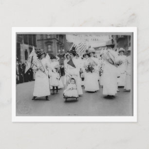 Cartão Postal Suffragettes Votos para Mulheres Vintage