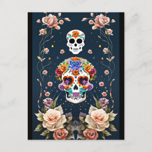 Cartão Postal Sugar Skull Art - Patrimônio Mexicano