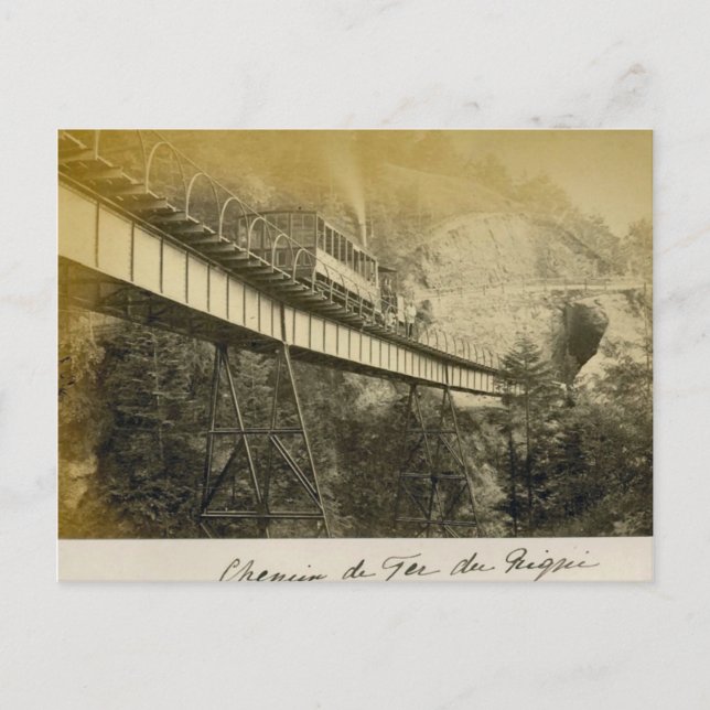 Cartão Postal Suiça 1908, Rigibahn, Vitznau (Frente)
