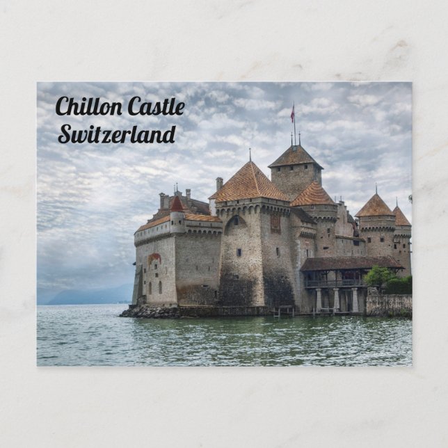 Cartão Postal Suiça Chillon Castle Viagem Foto (Frente)