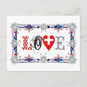 Cartão Postal Suiça de amor