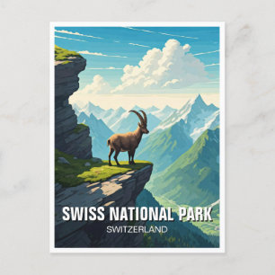 Cartão Postal Suiça do Parque Nacional Suíço