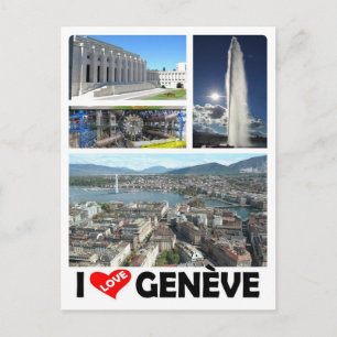 Cartão Postal Suiça - Genebra - Genève - Eu amo