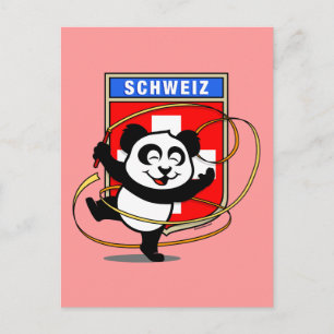 Cartão Postal Suiça ginástica Rítmica Panda