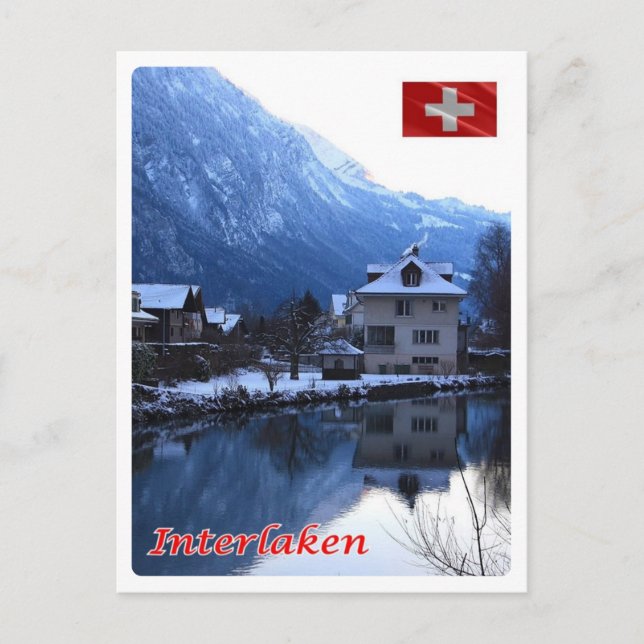 Cartão Postal Suiça - Interlaken - (Frente)