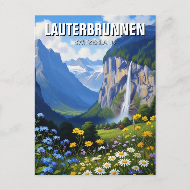 Cartão Postal Suiça Lauterbrunnen (Frente)