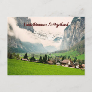 Cartão Postal Suiça Lauterbrunnen estilizada