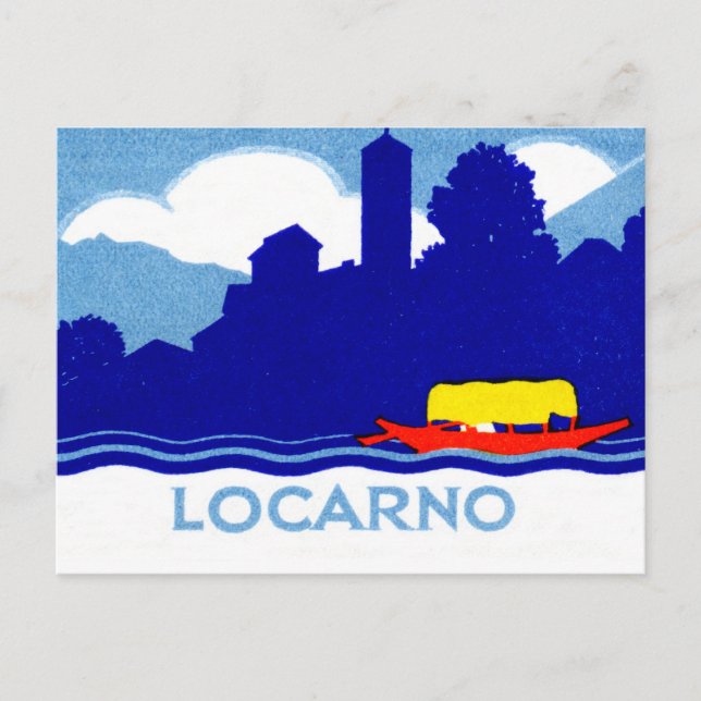 Cartão Postal suiça Locarno 1925 (Frente)