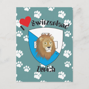 Cartão Postal Suiça Postkarte Zürich Schweiz
