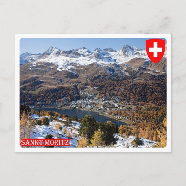 Cartão Postal Suiça - Santo Moritz - (Frente)