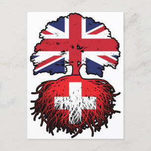 Cartão Postal Suiça Swiss British UK Reino Unido