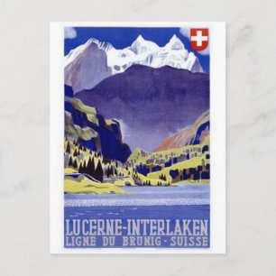 Cartão Postal Suiça Vintage -