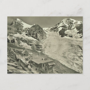 Cartão Postal Suiça Vintage, geleira Jungfrau