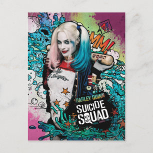 Cartão Postal Suicide Squad   Harley Quinn Character Graffiti