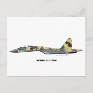 Cartão Postal Sukhoi SU-35BM