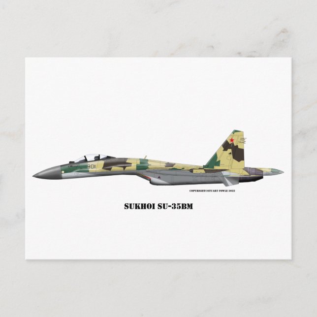 Cartão Postal Sukhoi SU-35BM (Frente)