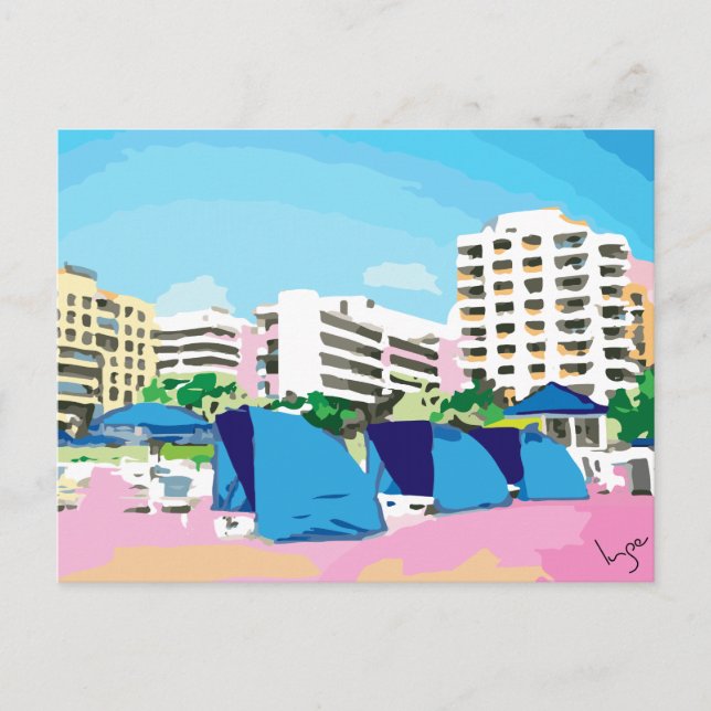 CARTÃO POSTAL SUL BEACH, MIAMI, FLORIDA (Frente)
