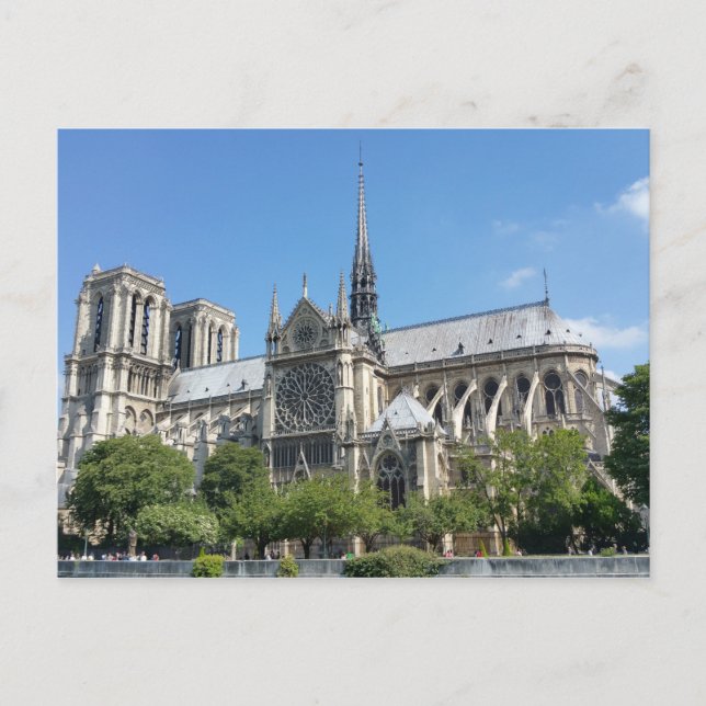 Cartão Postal Sul Da Catedral De Paris De Notre Dame (Frente)