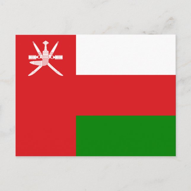 Cartão Postal Sultanato de Oman Flag (Frente)