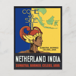 Cartão Postal Sumatra, Borneo, Celebs, Java, Países Baixos Índ