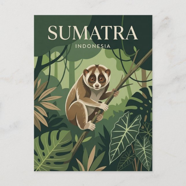 Cartão Postal Sumatra Indonésia (Frente)