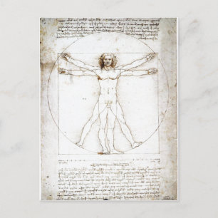 Cartão Postal Summary Leonardo da Vinci: The Proportions of the 