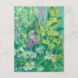 Cartão Postal Summer Bloom Selvagens Flores-prados Flores-prados