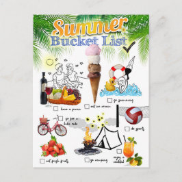 Cartão Postal Summer Bucket List
