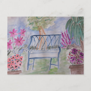Cartão Postal Summer Garden Bench