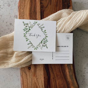 Cartão Postal Summer Greenery Tropical Eucalyptus Obrigado