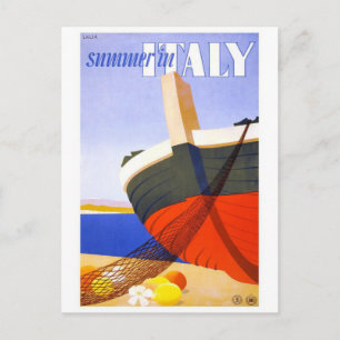 Cartão Postal "Summer in Italy" Viagens vintage