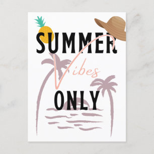 Cartão Postal Summer Vibes Only Beach